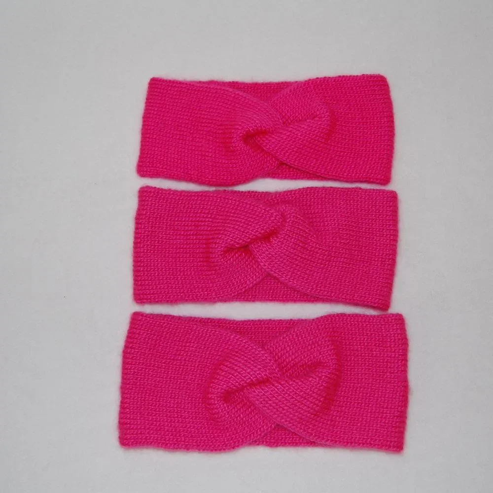 NEW Handmade Hot Pink Twist Headband, Double-Layer